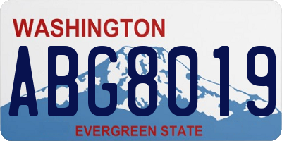 WA license plate ABG8019