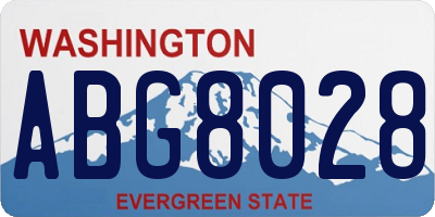 WA license plate ABG8028