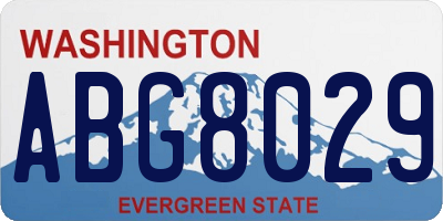 WA license plate ABG8029