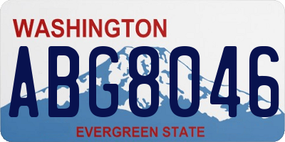WA license plate ABG8046