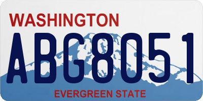 WA license plate ABG8051