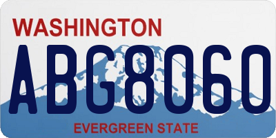 WA license plate ABG8060