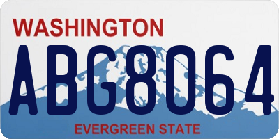WA license plate ABG8064