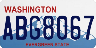 WA license plate ABG8067