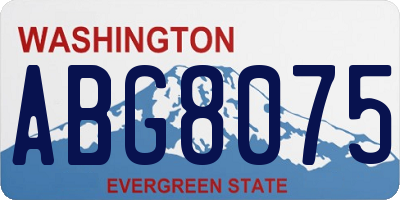 WA license plate ABG8075