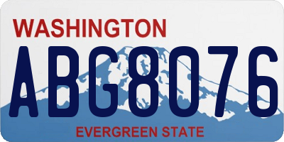 WA license plate ABG8076