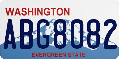 WA license plate ABG8082