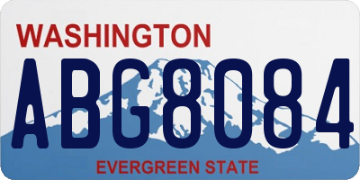 WA license plate ABG8084