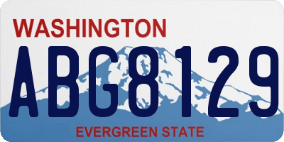 WA license plate ABG8129