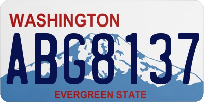 WA license plate ABG8137