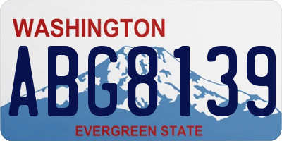 WA license plate ABG8139