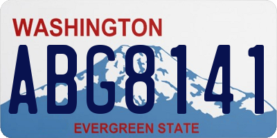 WA license plate ABG8141
