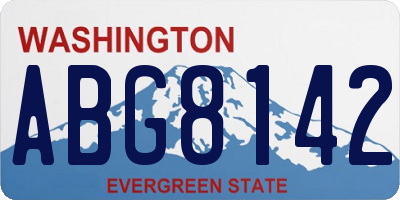 WA license plate ABG8142