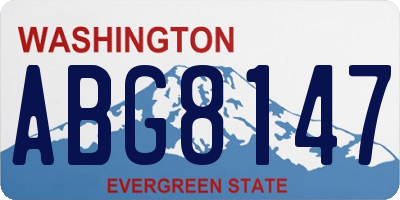 WA license plate ABG8147