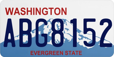 WA license plate ABG8152