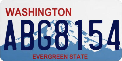 WA license plate ABG8154