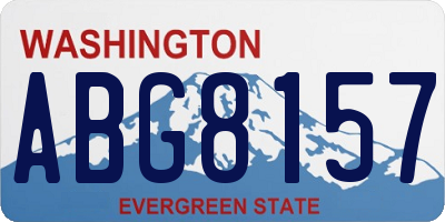 WA license plate ABG8157