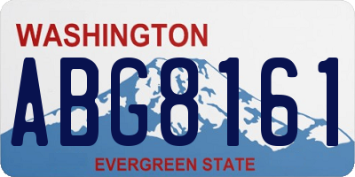 WA license plate ABG8161