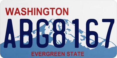 WA license plate ABG8167