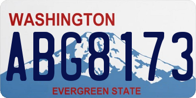 WA license plate ABG8173