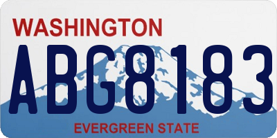 WA license plate ABG8183
