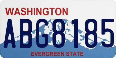 WA license plate ABG8185