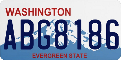 WA license plate ABG8186