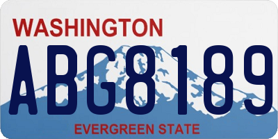 WA license plate ABG8189