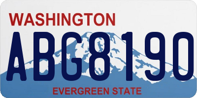 WA license plate ABG8190
