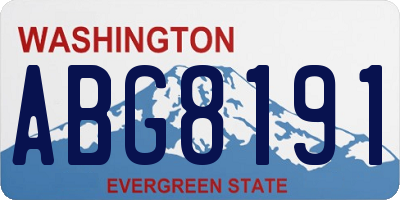 WA license plate ABG8191