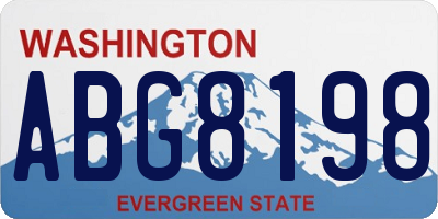 WA license plate ABG8198