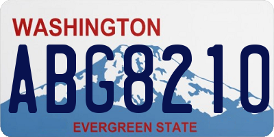 WA license plate ABG8210