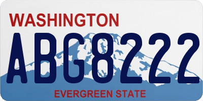 WA license plate ABG8222