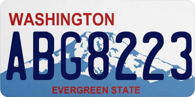 WA license plate ABG8223