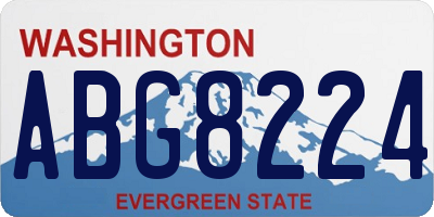 WA license plate ABG8224
