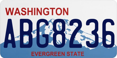 WA license plate ABG8236