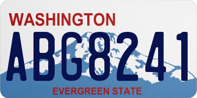 WA license plate ABG8241