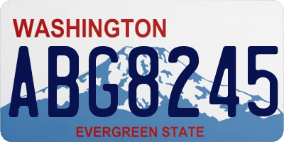 WA license plate ABG8245