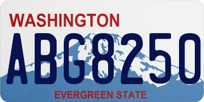 WA license plate ABG8250