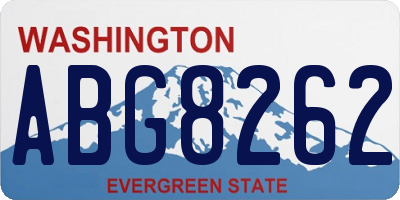 WA license plate ABG8262