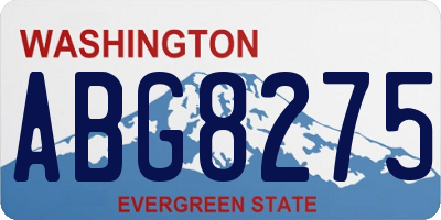 WA license plate ABG8275