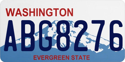 WA license plate ABG8276
