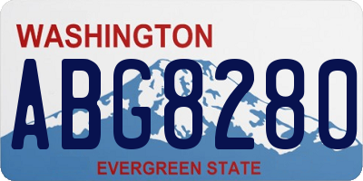 WA license plate ABG8280