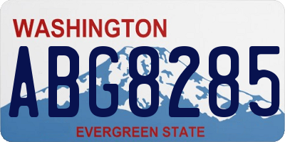 WA license plate ABG8285