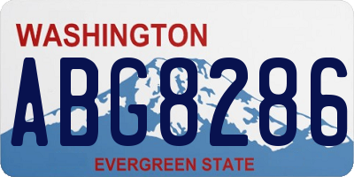 WA license plate ABG8286