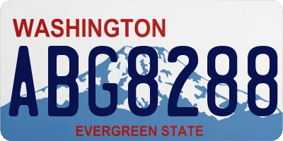 WA license plate ABG8288