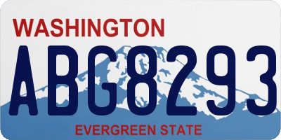 WA license plate ABG8293