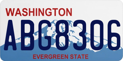 WA license plate ABG8306
