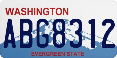 WA license plate ABG8312