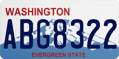 WA license plate ABG8322